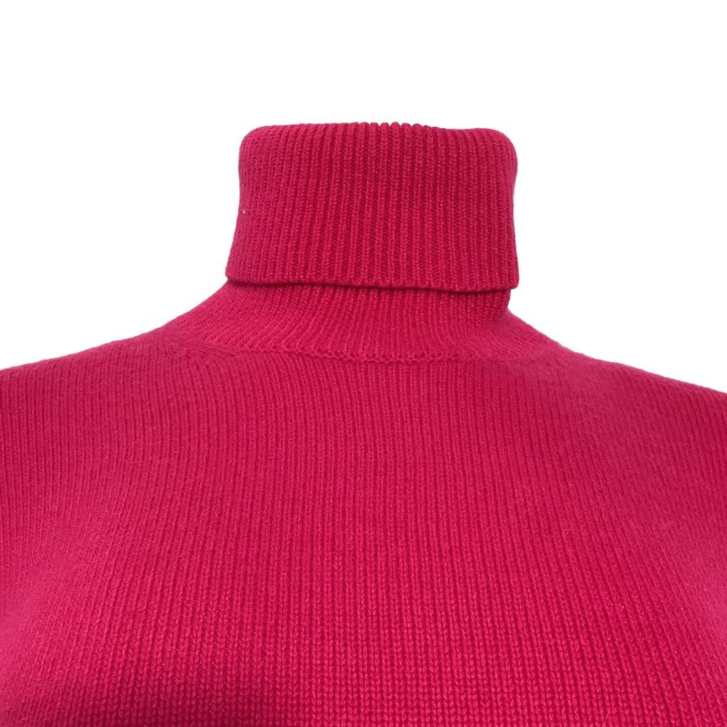 Collection Turtleneck Sweater Dress in Fuchsia Pink Cashmere