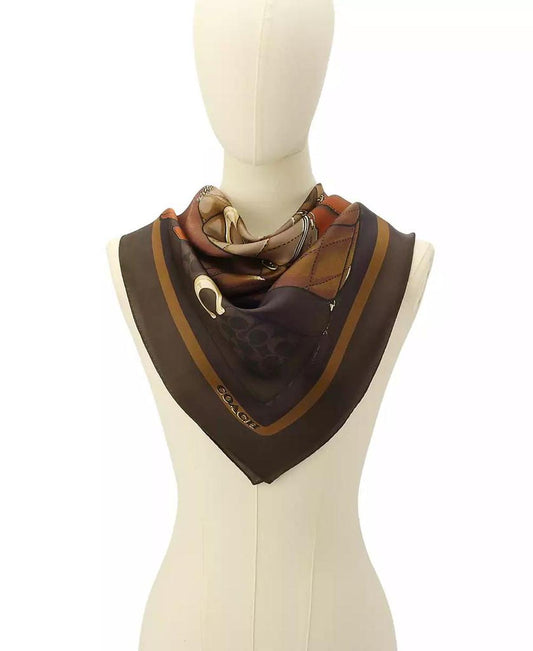 Stacked Handbag Printed Silk Scarf