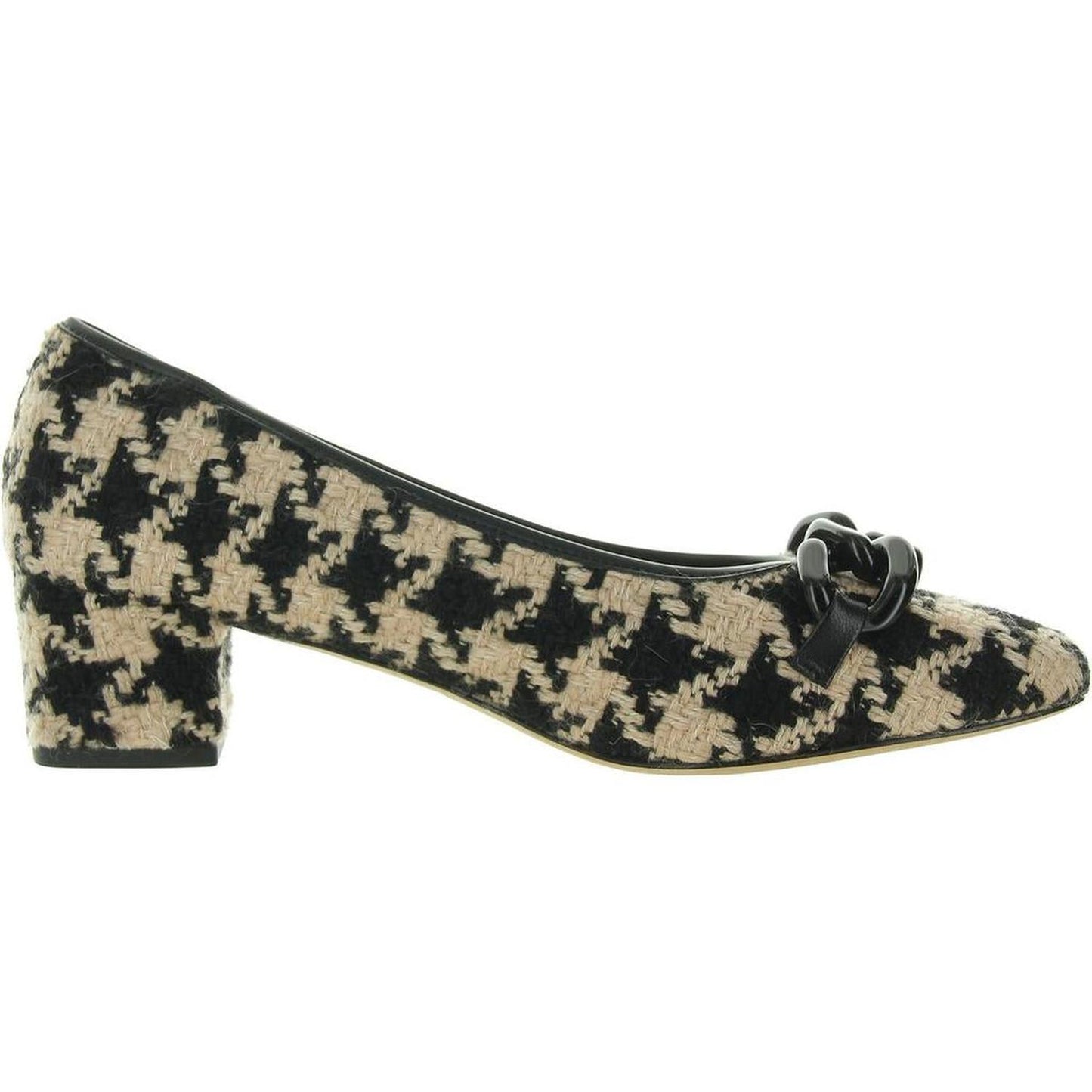 KACEY Womens Chain Tweed Pumps
