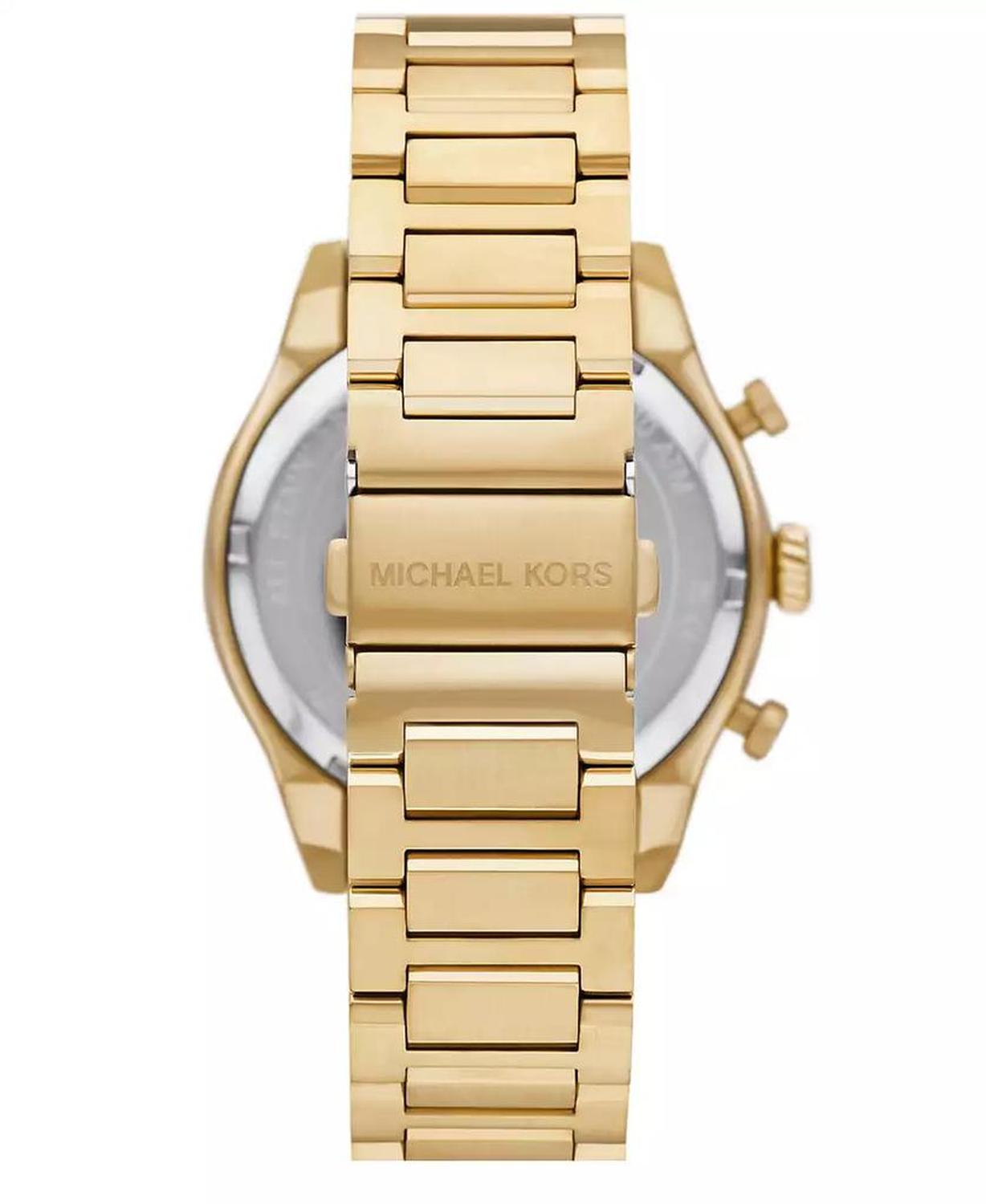 Men's Panorama Chronograph Gold-Tone Stainless Steel Watch, 44mm