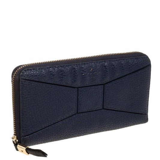 Kate Spade Navy Leather Zip Around Wallet