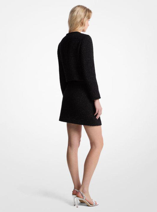 Metallic Tweed Mini Skirt