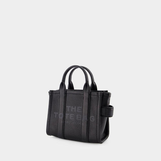 The Mini Crossbody Tote - Leather - Black
