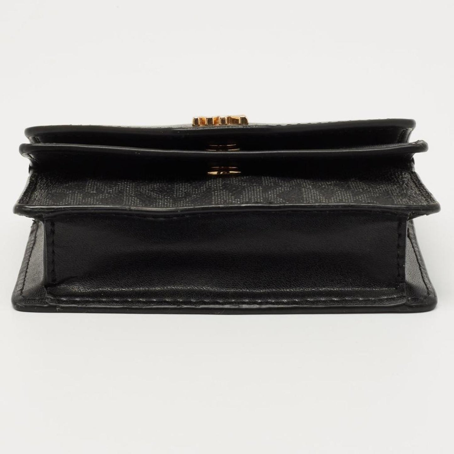 Michael Kors Signature Coated Canvas And Leather Card Case