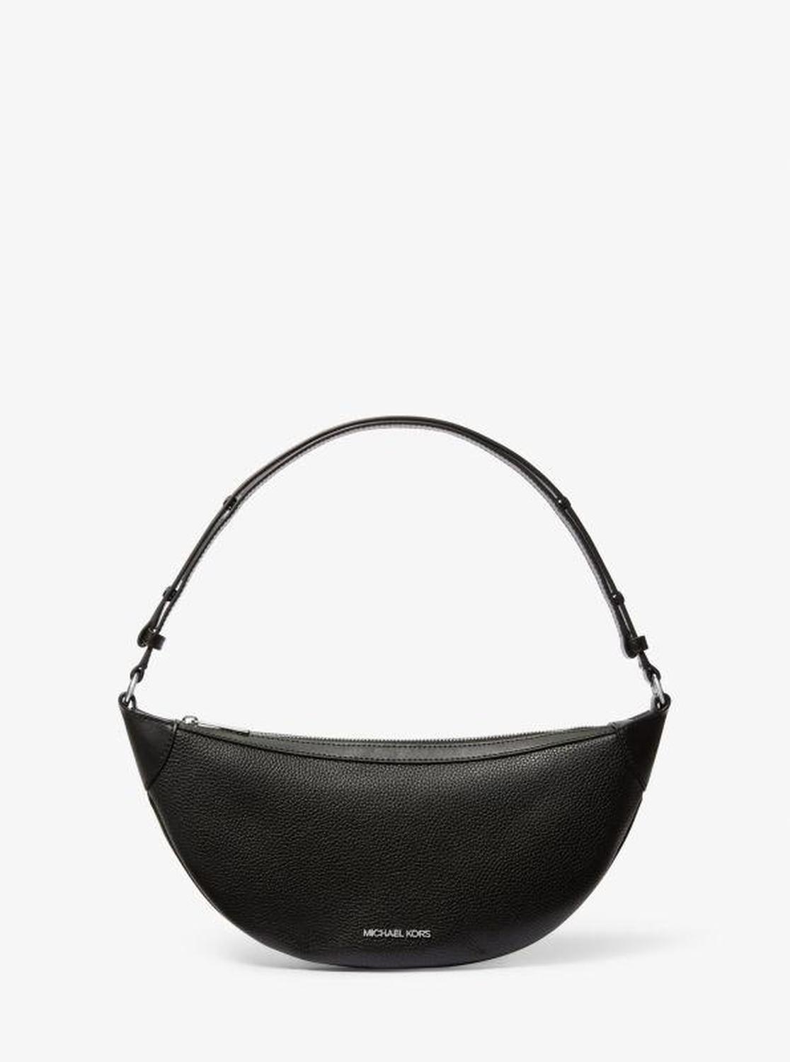 Hollis Medium 2-in-1 Pebbled Leather and Logo Jacquard Shoulder Bag