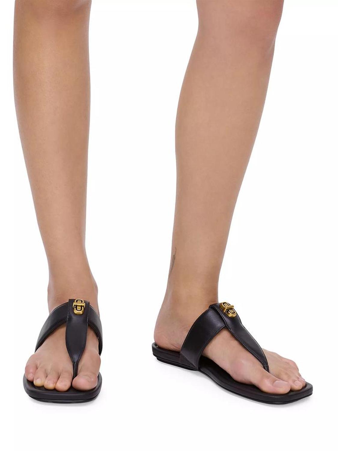 Dual Leather T Sandals