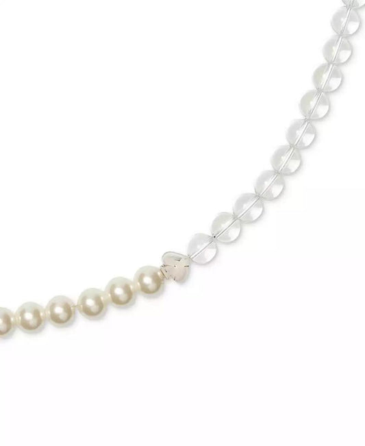PEARLIE Bead & Imitation Pearl Necklace, 34" + 3" extender