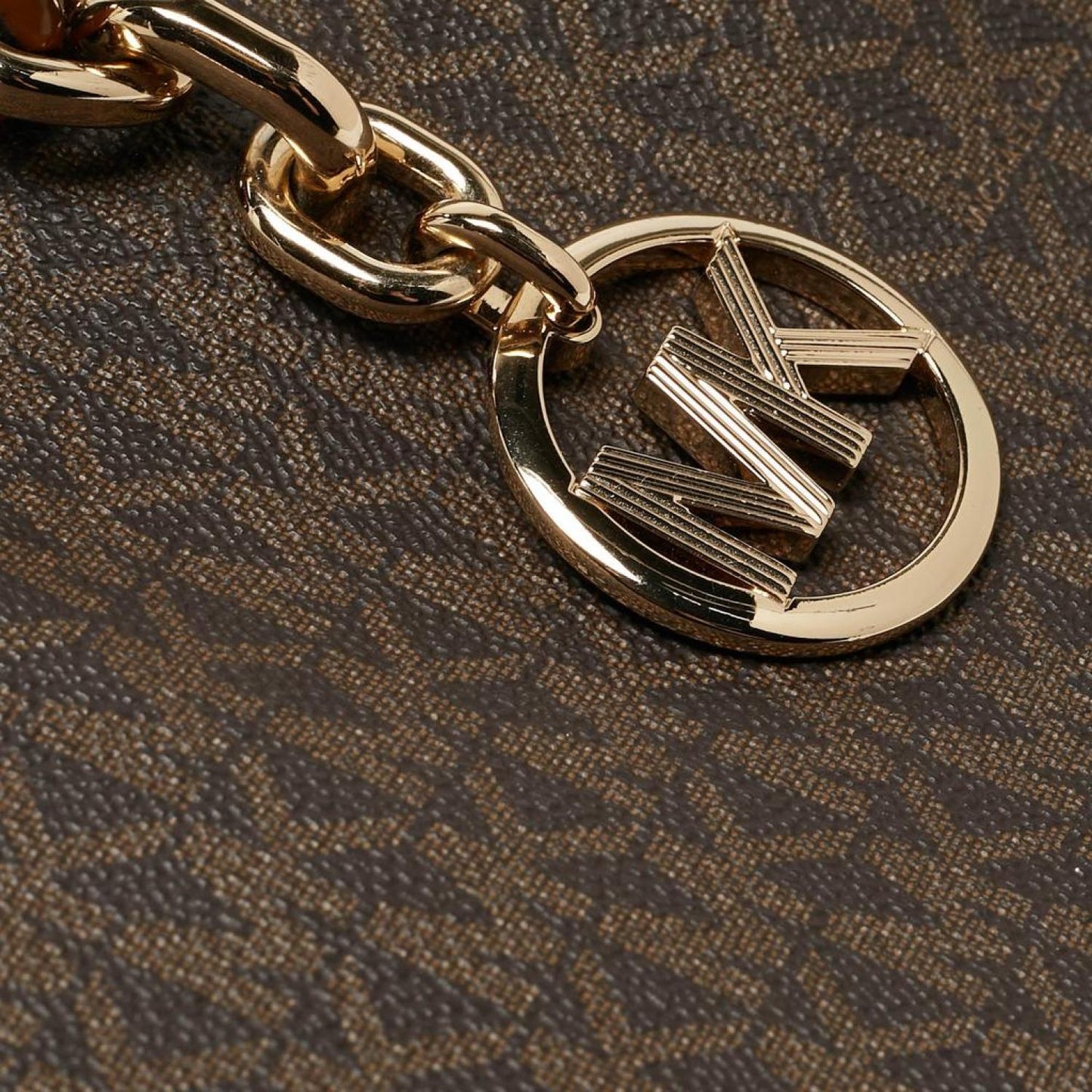 Michael Kors Tow Tone Signature Coated Canvas And Faux Leather Large Sofia Tote