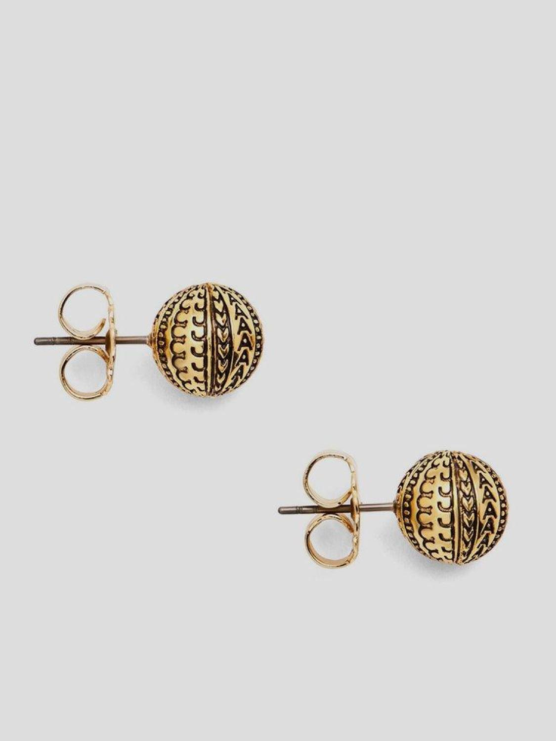 Marc Jacobs The Monogram Stud Bow Detailed Earrings