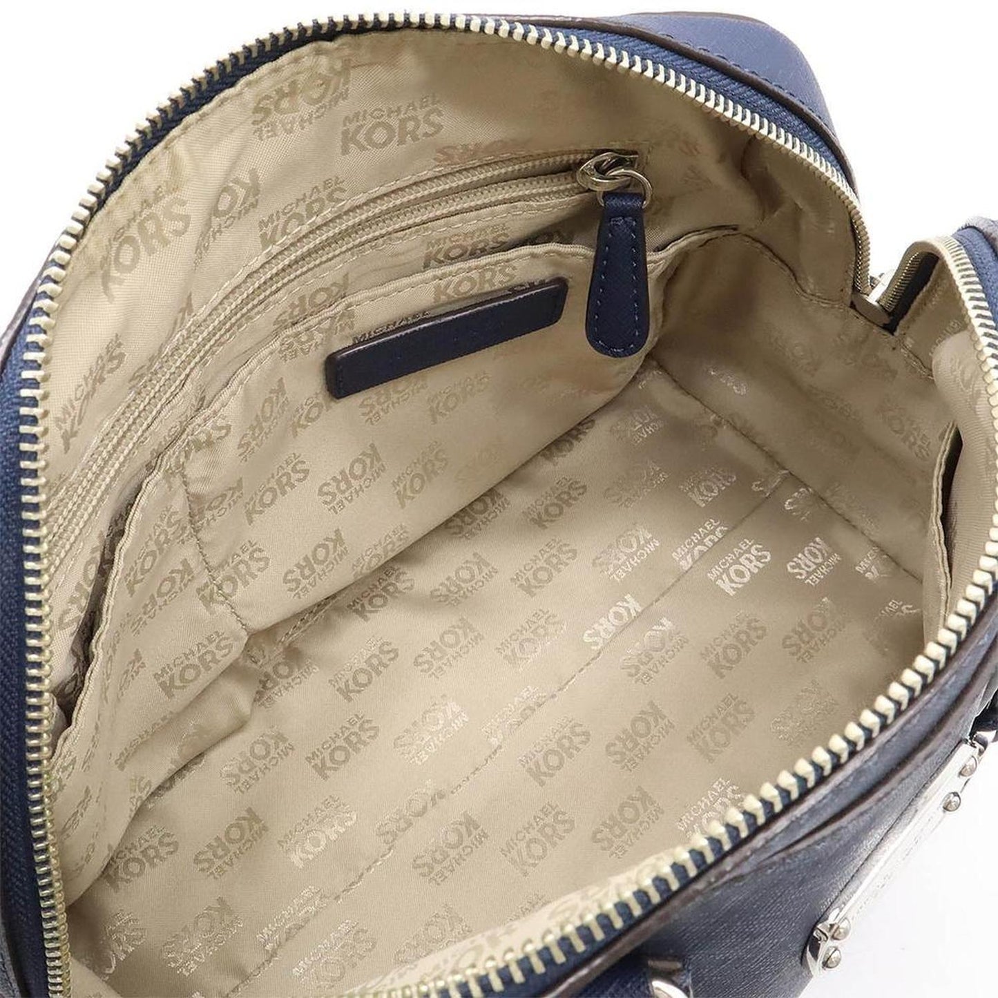 Leather Handbag 2WAY Navy