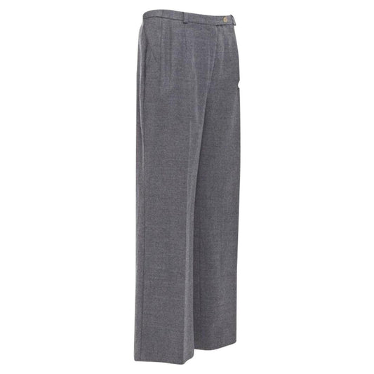 Sportmax virgin wool blend concealed pocket wide leg pants