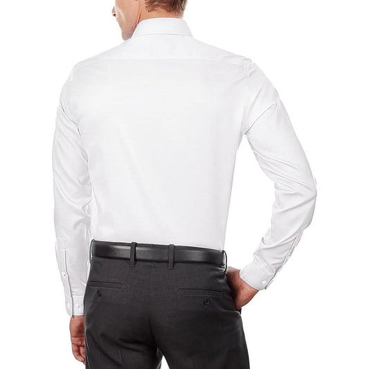 Mens Solid Cotton Button-Down Shirt