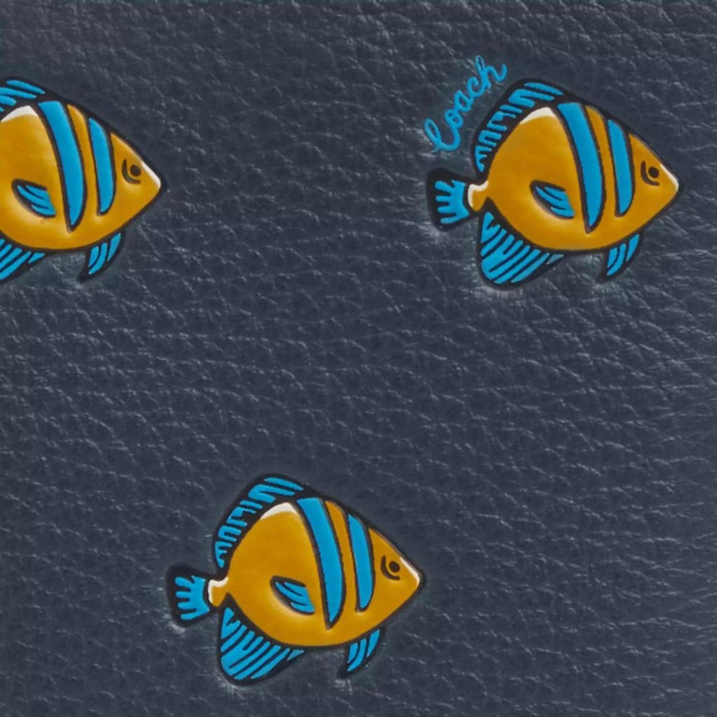 Coach Outlet Passport Card Case With Fish Print