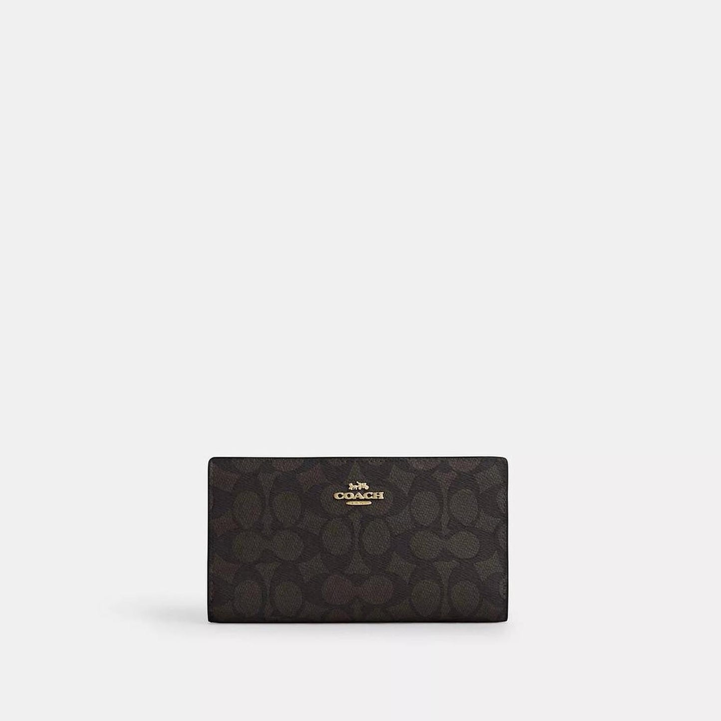 Coach Outlet Slim Zip Wallet In Signature Canvas