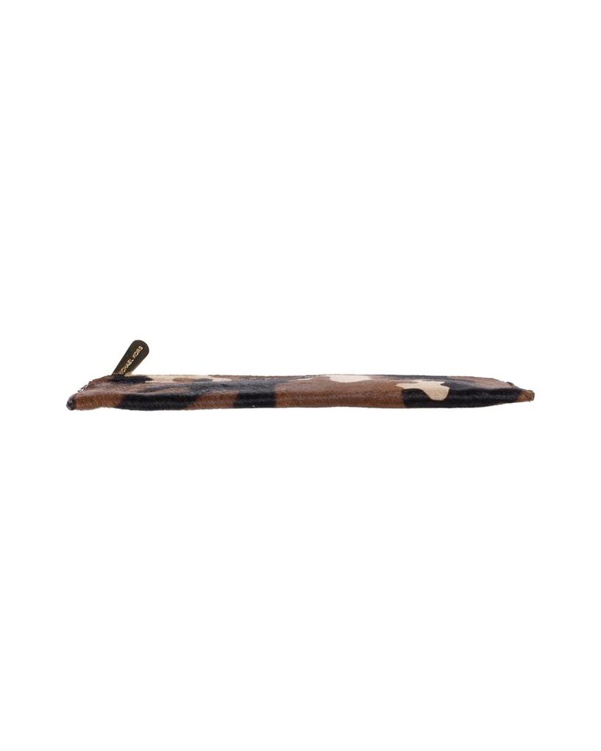 Camouflage Wristlet Pouch in Multicolor Pony Hair