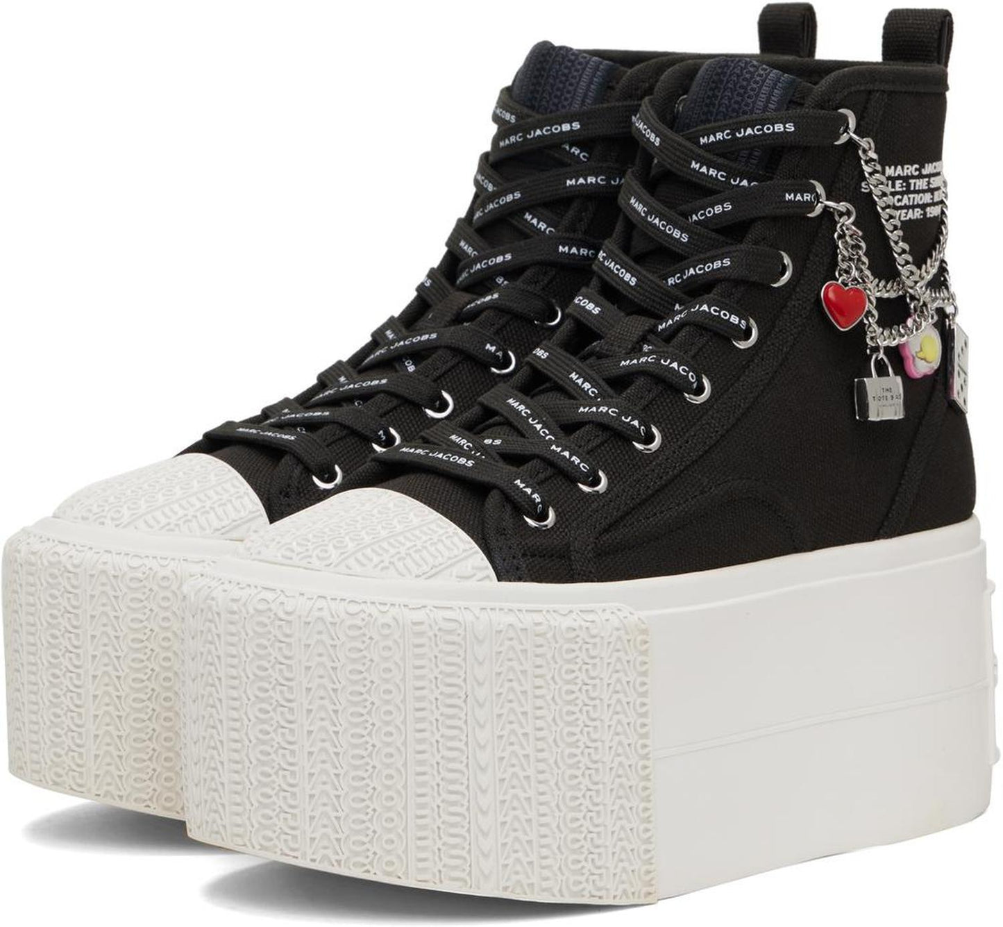 Black 'The Sticker Charm Platform High Top' Sneakers