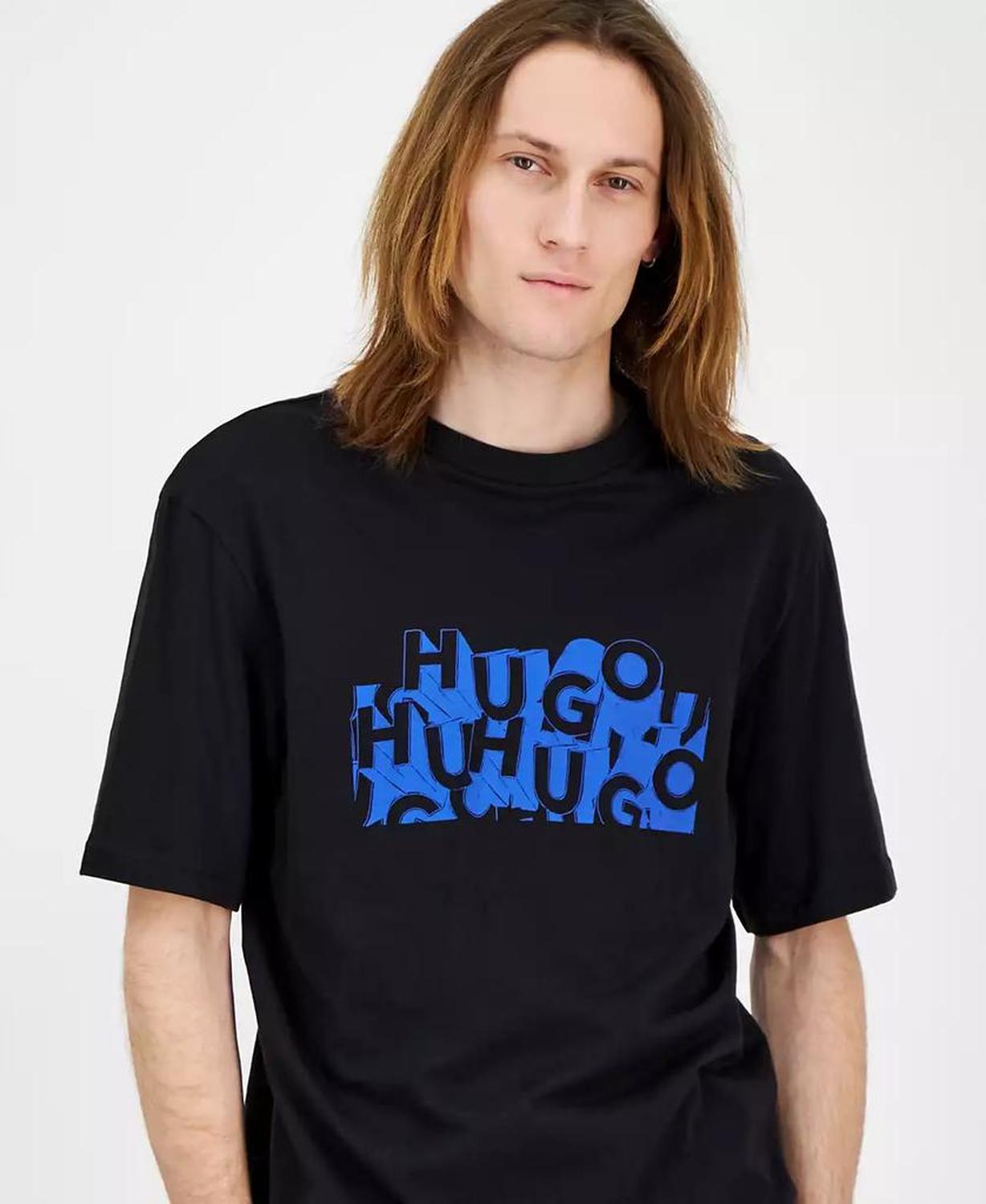 Men's Nafralo Short Sleeve Crewneck Logo Graphic T-Shirt