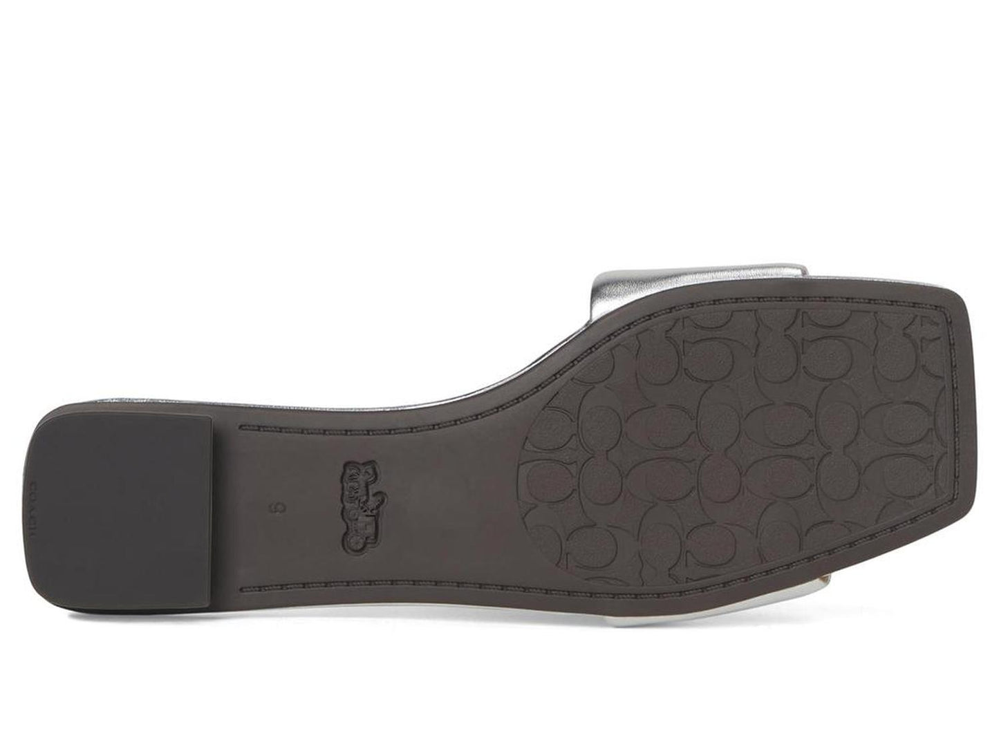 Sculpted C Metallic Leather Flat Sandals