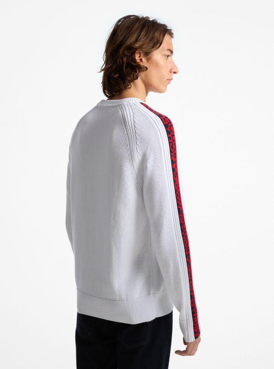 Logo Tape Cotton Blend Sweater