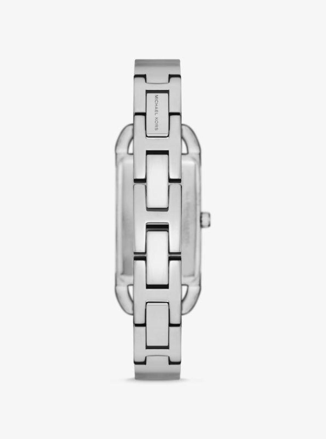 Mini Empire Pavé Silver-Tone Bangle Watch