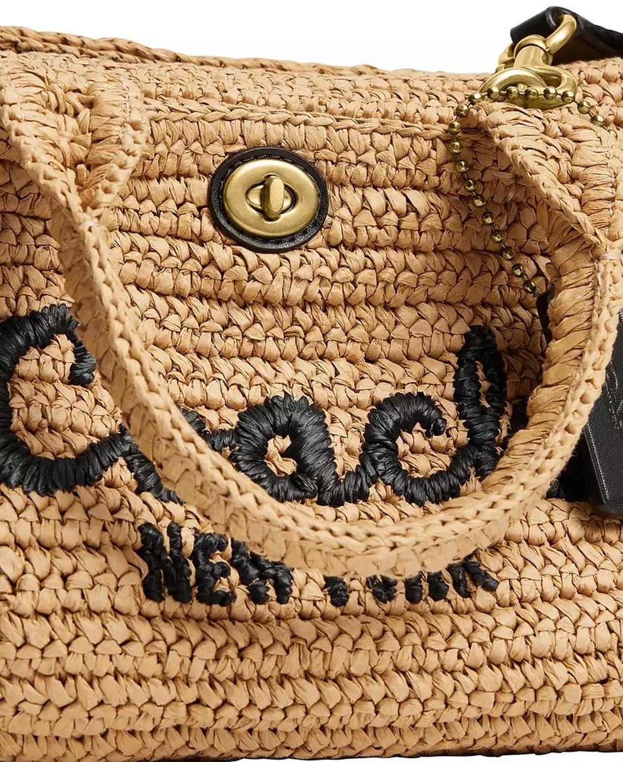 Small Straw Cargo Tote Bag 26