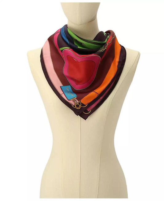 Women's Bag Print Silk Square Scarf