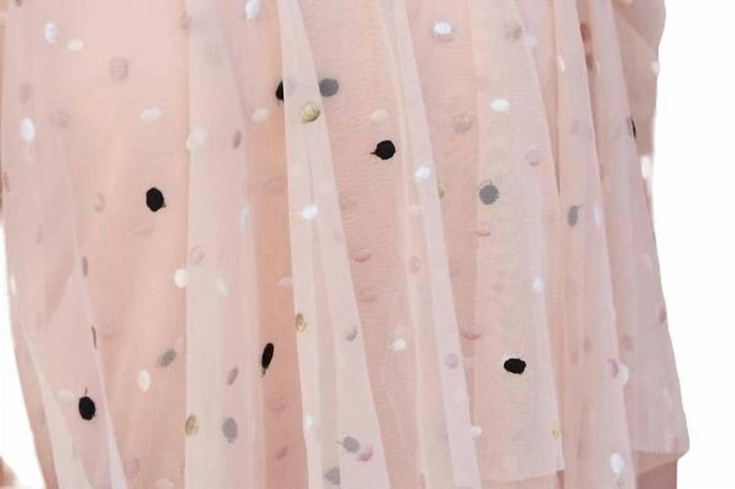 Tiered Polka Dot Top In Apricot