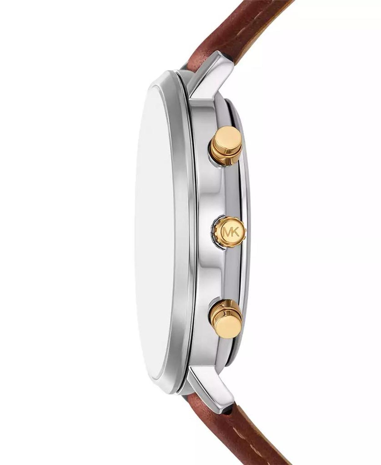 Men's Blake Multifunction Luggage Leather Watch, 42mm