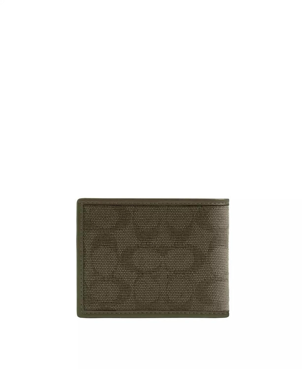 In Signature Canvas Jacquard Slim Billfold Wallet