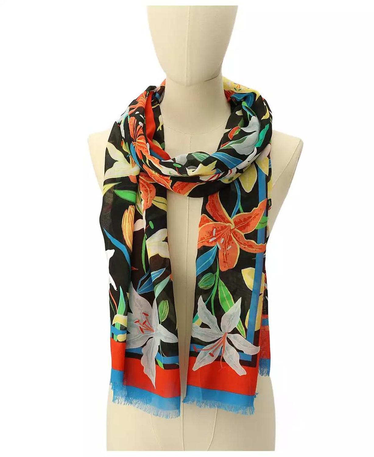 Women's Summer Lilies Oblong Scarf
