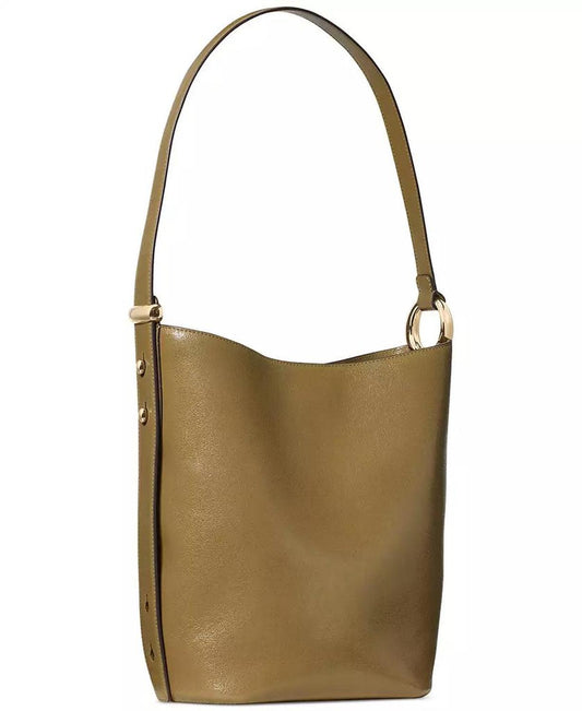Halo Medium Smooth Leather Bucket Bag