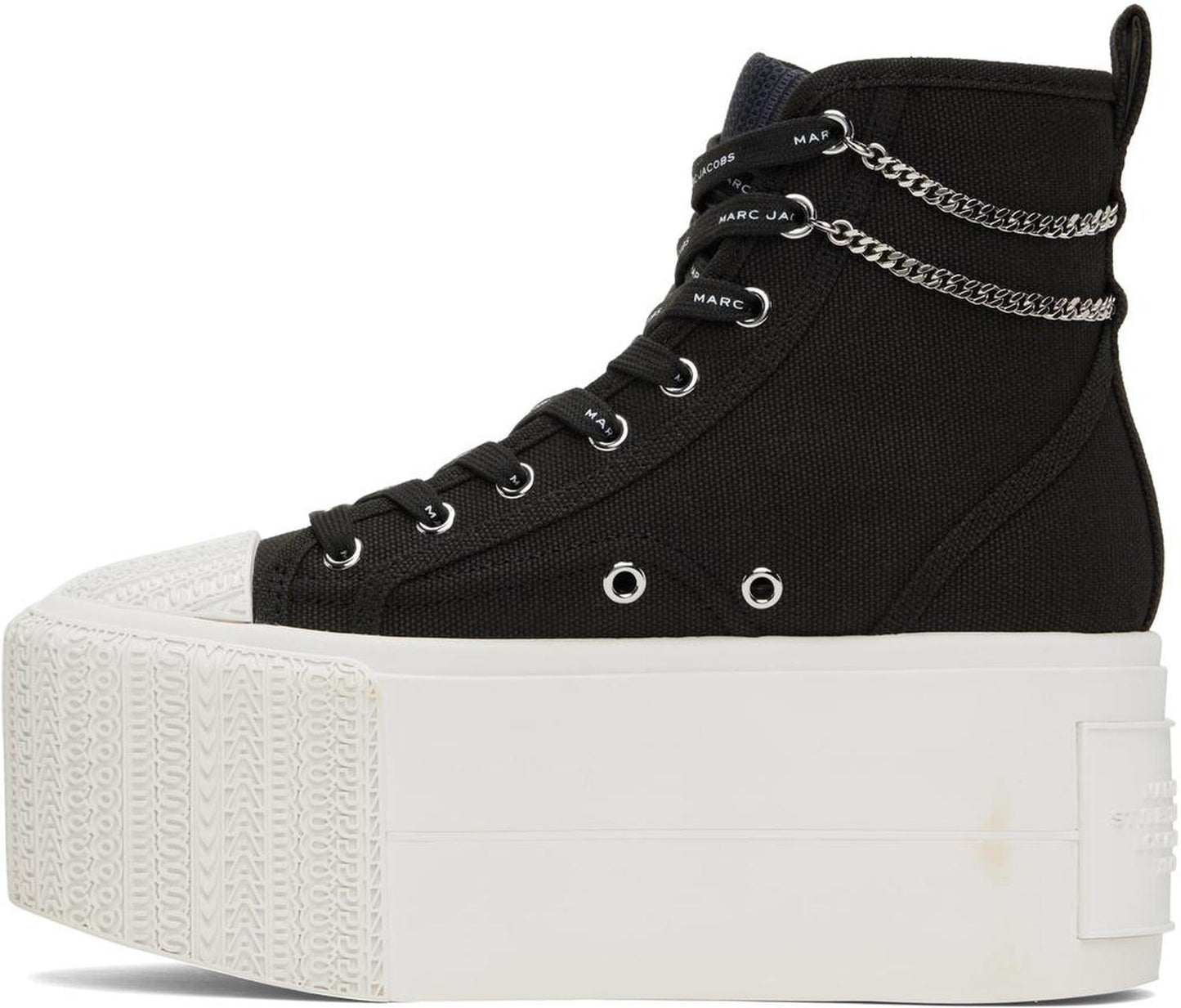 Black 'The Sticker Charm Platform High Top' Sneakers