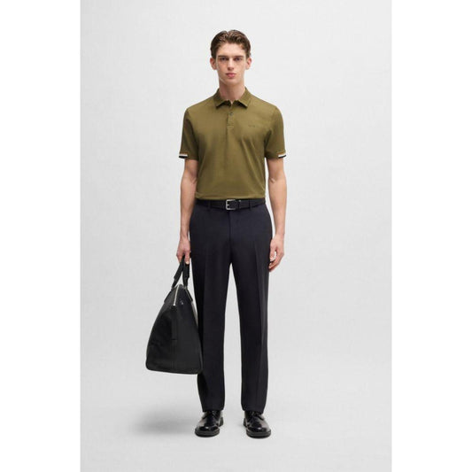 Regular-fit polo shirt with rubberized logo