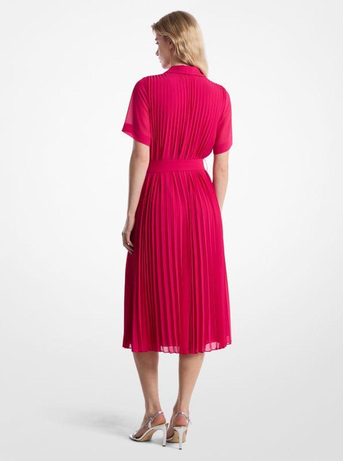 Georgette Belted Shirtdress