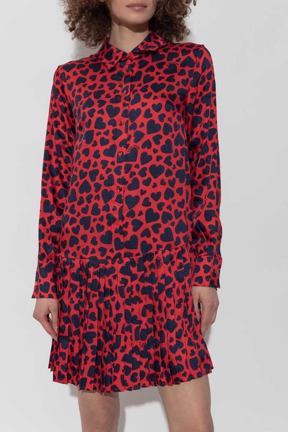 Kate Spade Heart Print Pleated Dress