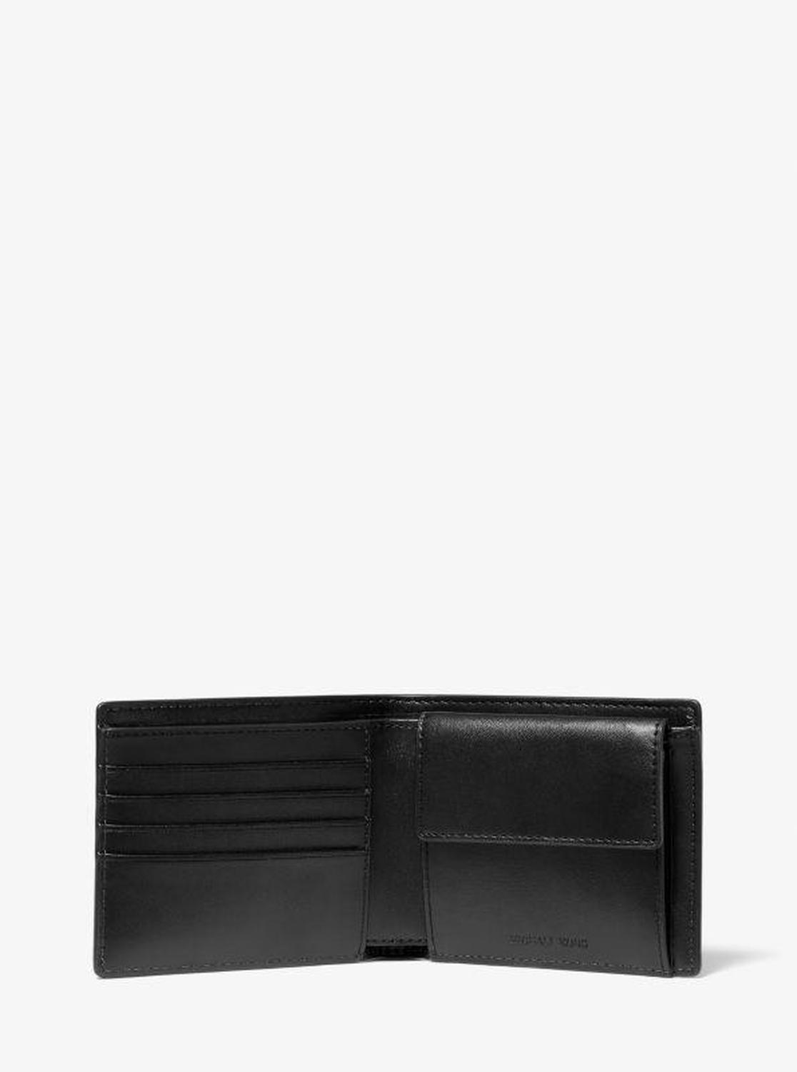 Harrison Crossgrain Leather Billfold Wallet With Coin Pocket