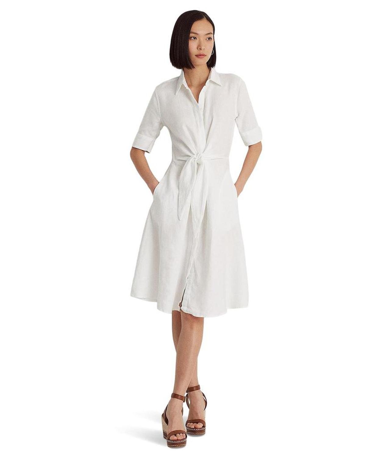 Petite Linen Shirtdress