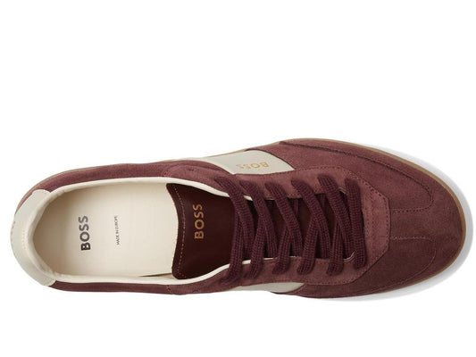 Suede Leather Block Low Profile Sneakers