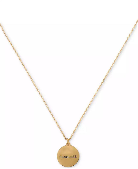 Gold-Tone Color Spark Round Pendant Necklace, 16" + 3" extender