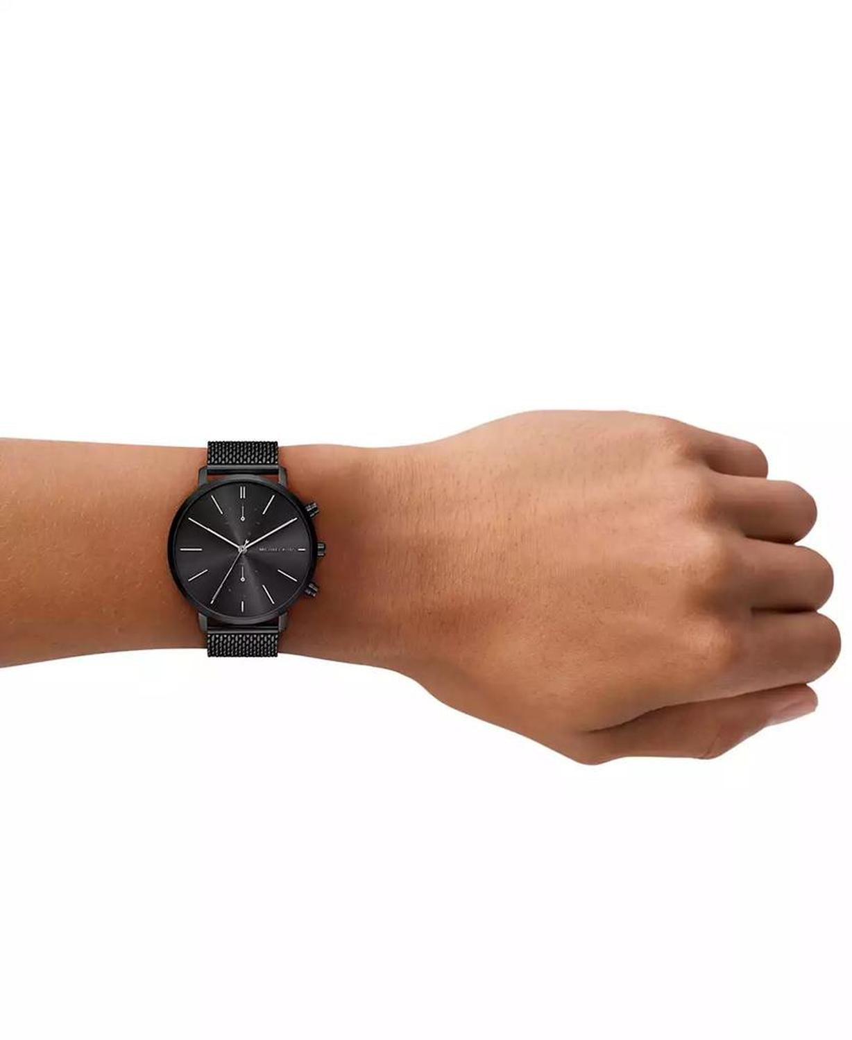 Men's Blake Multifunction Black IP Mesh Watch, 42mm