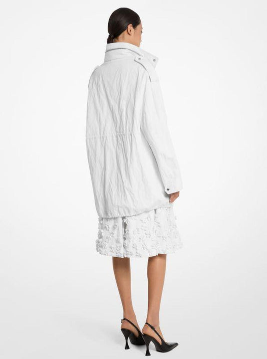Crushed Cotton Gabardine Oversized Anorak