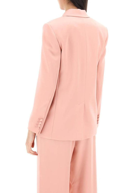 Max Mara Studio Teiera Satin Double-Breasted Blazer
