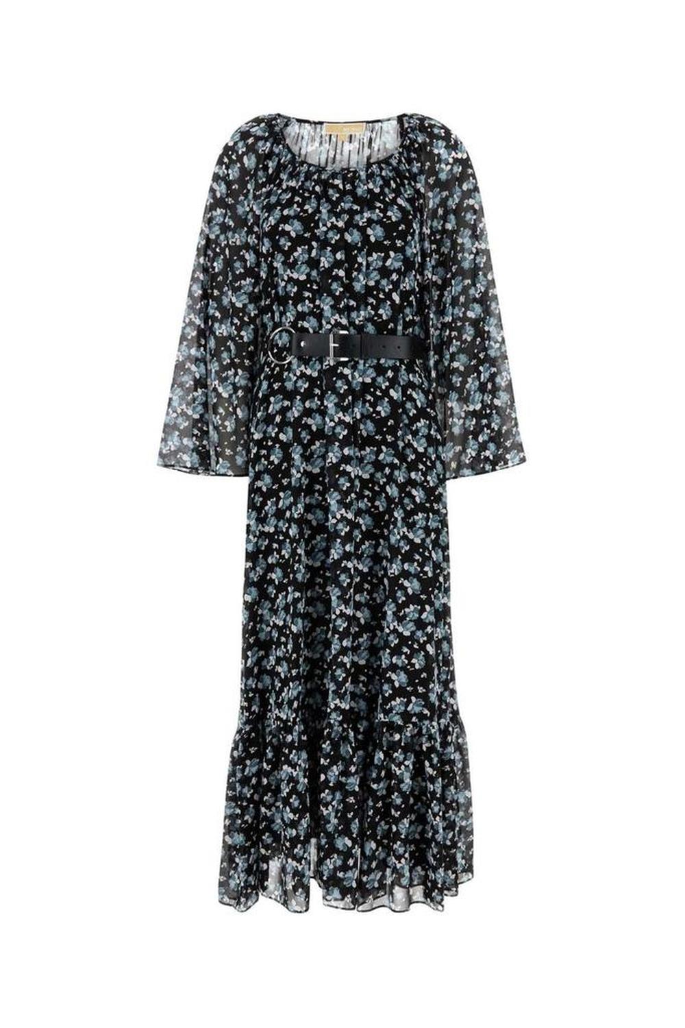 Michael Michael Kors Floral Print Flared Maxi Dress