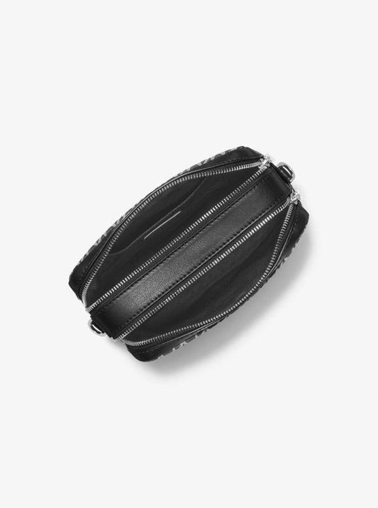 Bryant Medium MK2000 Logo Jacquard Camera Crossbody Bag