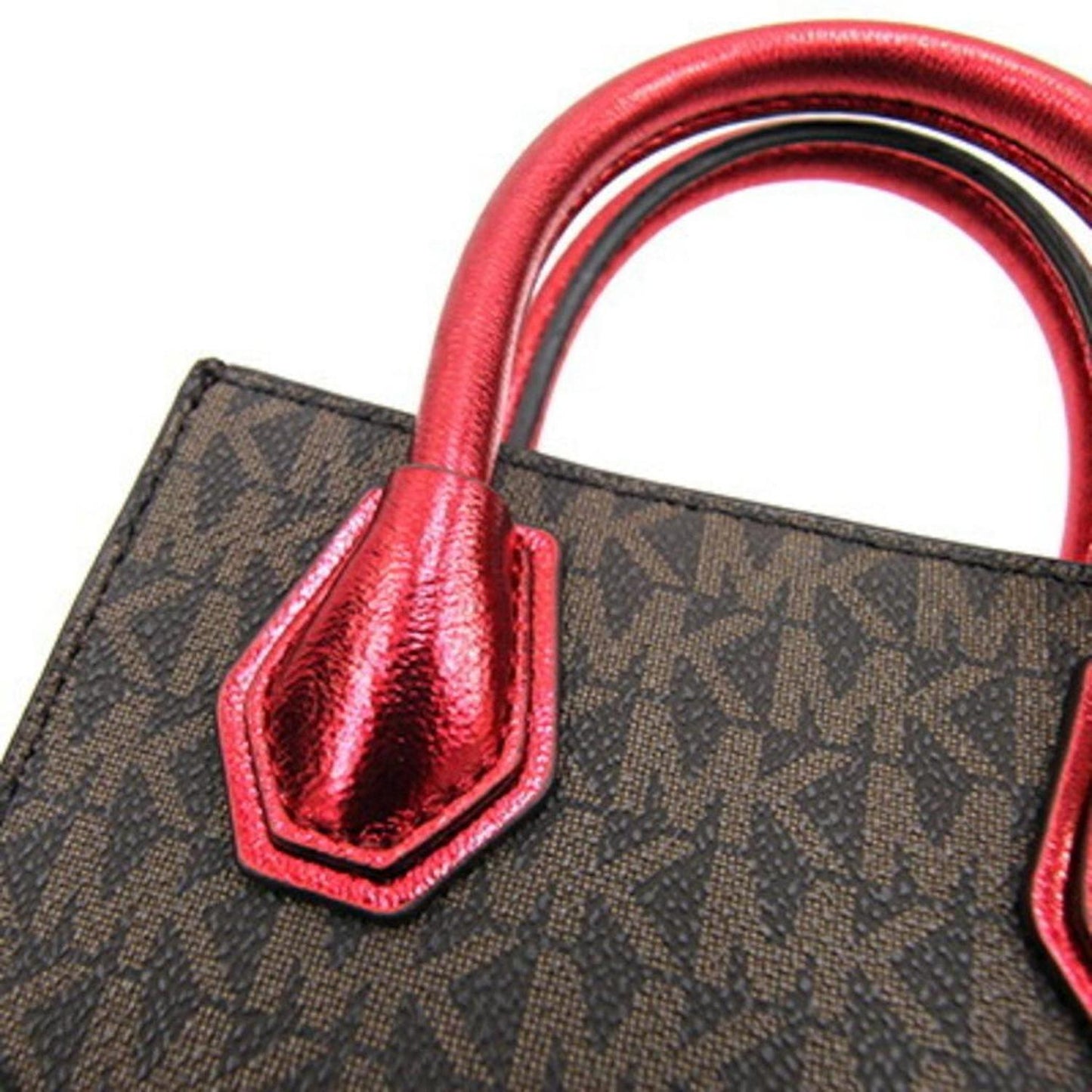 Metallic Color Pvc Leather Handbag (Pre-Owned)