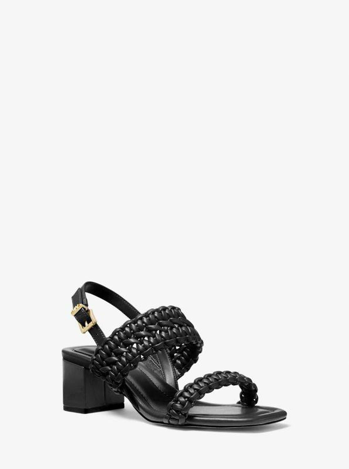 Audrina Woven Block Heel Sandal