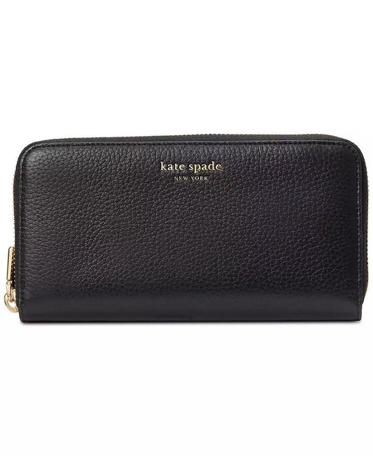 Taylor Leather Zip-Around Continental Wallet