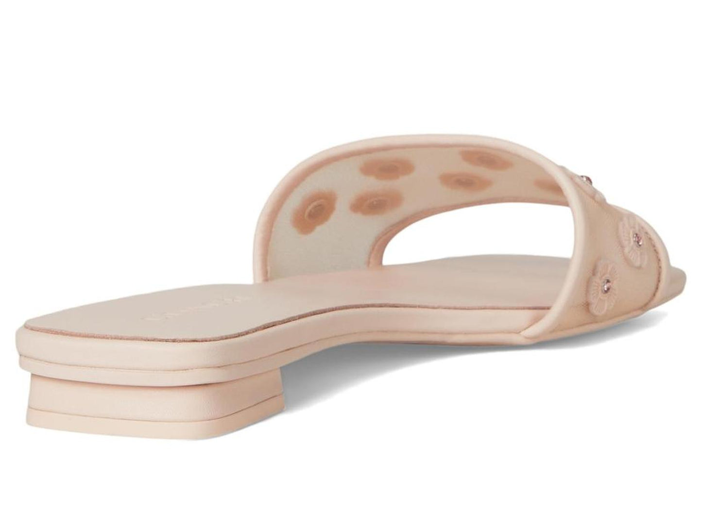 Flat Sandals With Tea Rose