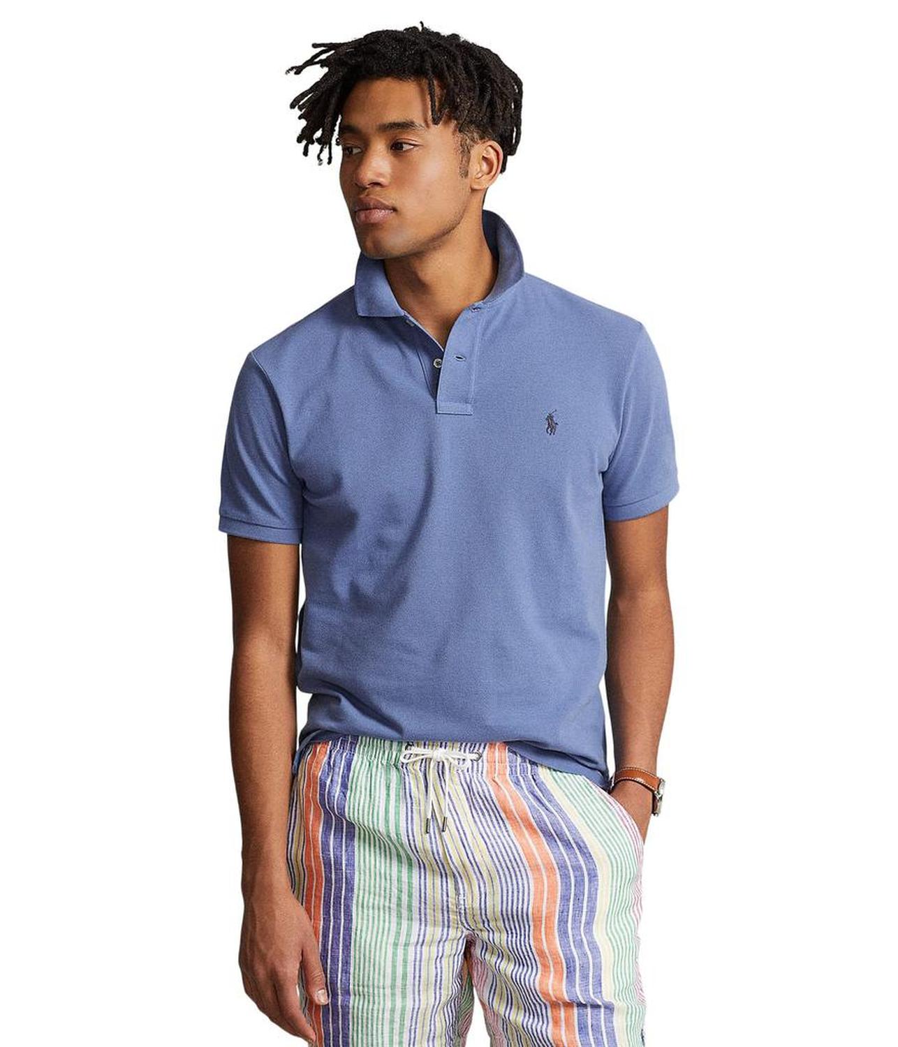 Custom Slim Fit Mesh Polo Shirt