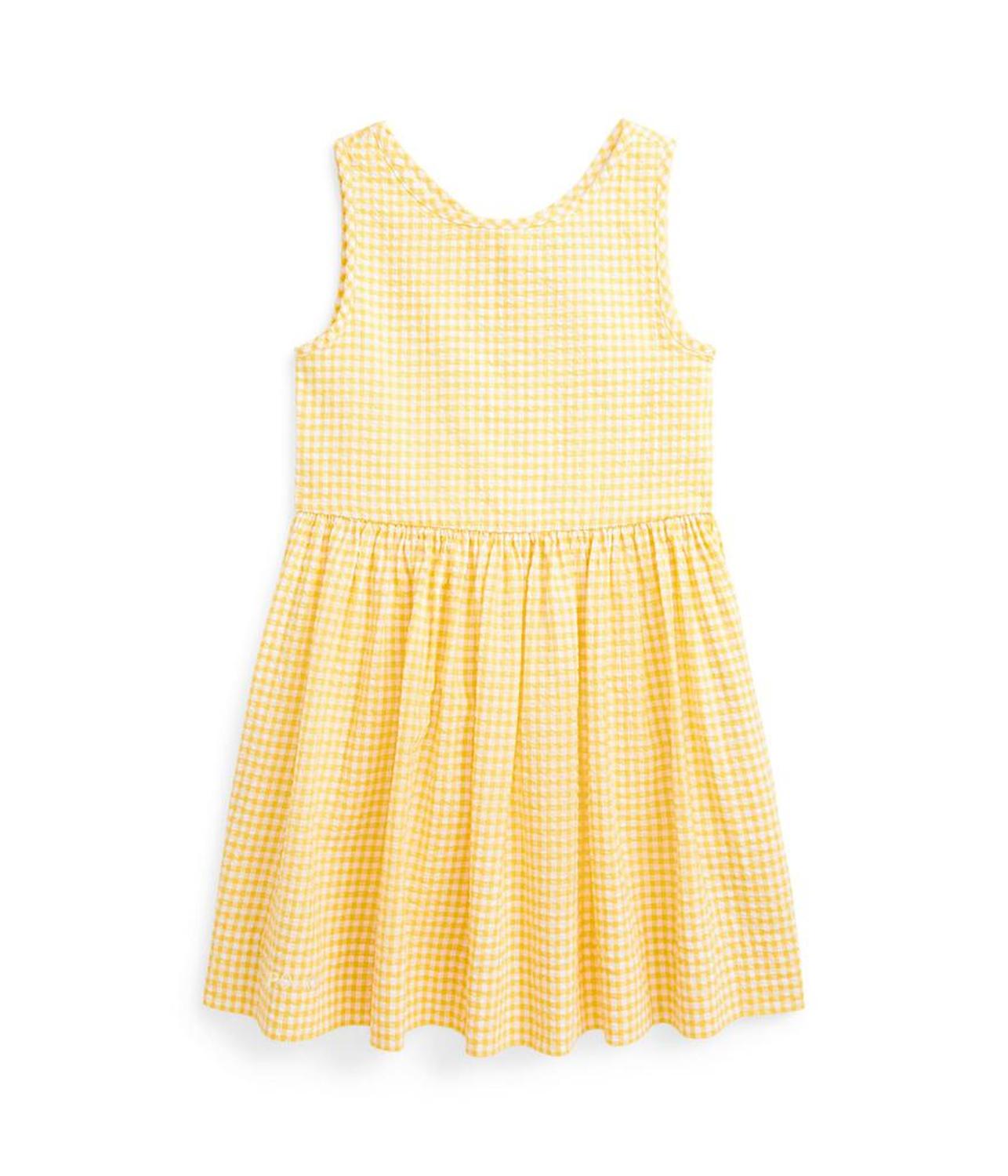 Gingham Cotton Seersucker Dress (Toddler/Little Kid)
